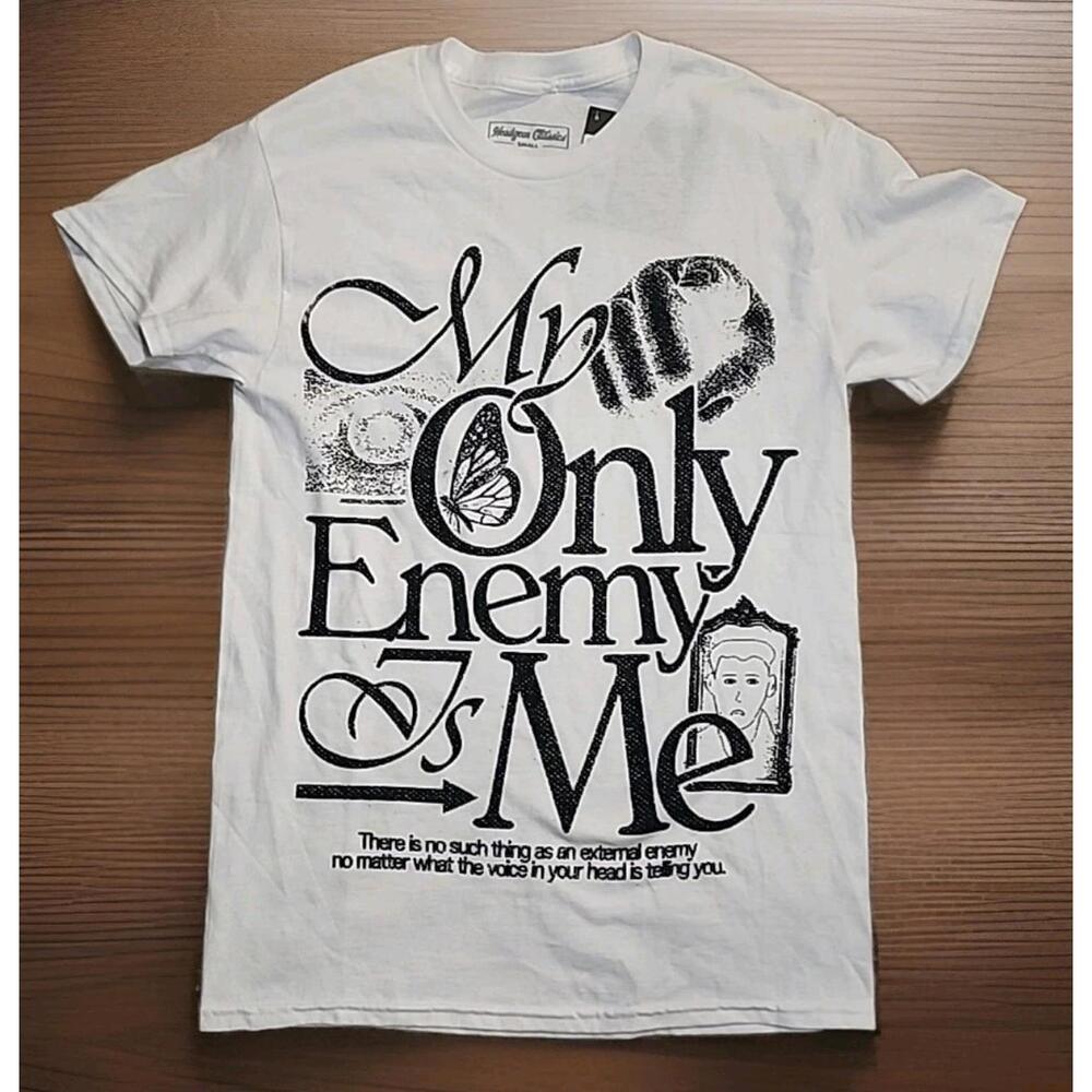 Headgear Classics " My Only Enemy Is Me" Tee Size Small